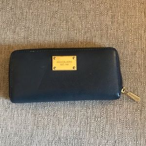 Michael Kors Navy Leather Wallet